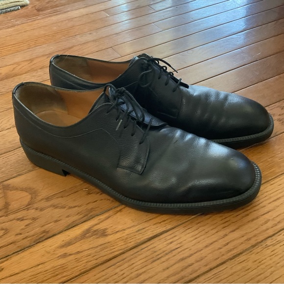Salvatore Ferragamo Studio Oxford Lace-up Leather Shoe, Black, Men’s Sz 12 - Picture 3 of 12